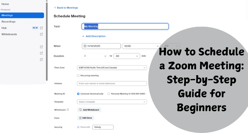 how to schedule a Zoom meeting